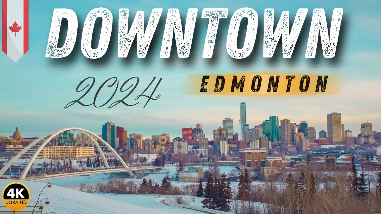 Edmonton DOWNTOWN 🇨🇦 || December 2024 || Road Tour & Driving in Snow ❄️ || 4k video