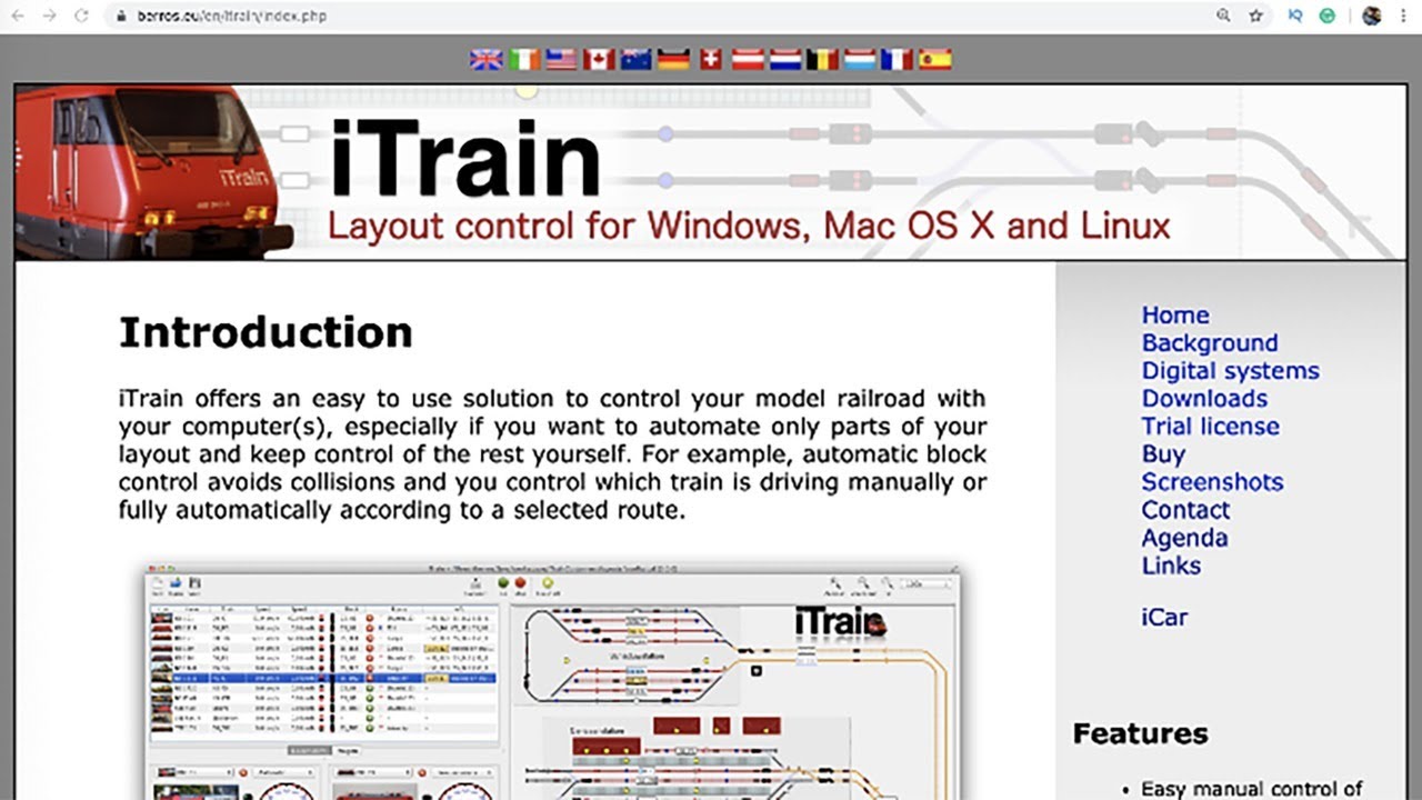 iTrain automated model trains layout control software with DCC system