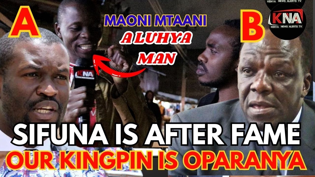 NACKED TRUTH: SIFUNA IS AFTER FAME, OPARANYA IS THE ONLY PERSON FROM WESTERN WITH MILEAGE. LUHYA MAN