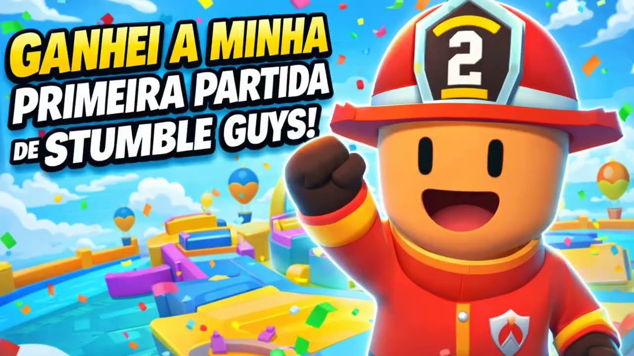 Ganhei a minha primeira partida no stunble guys! *será que eu consigo?