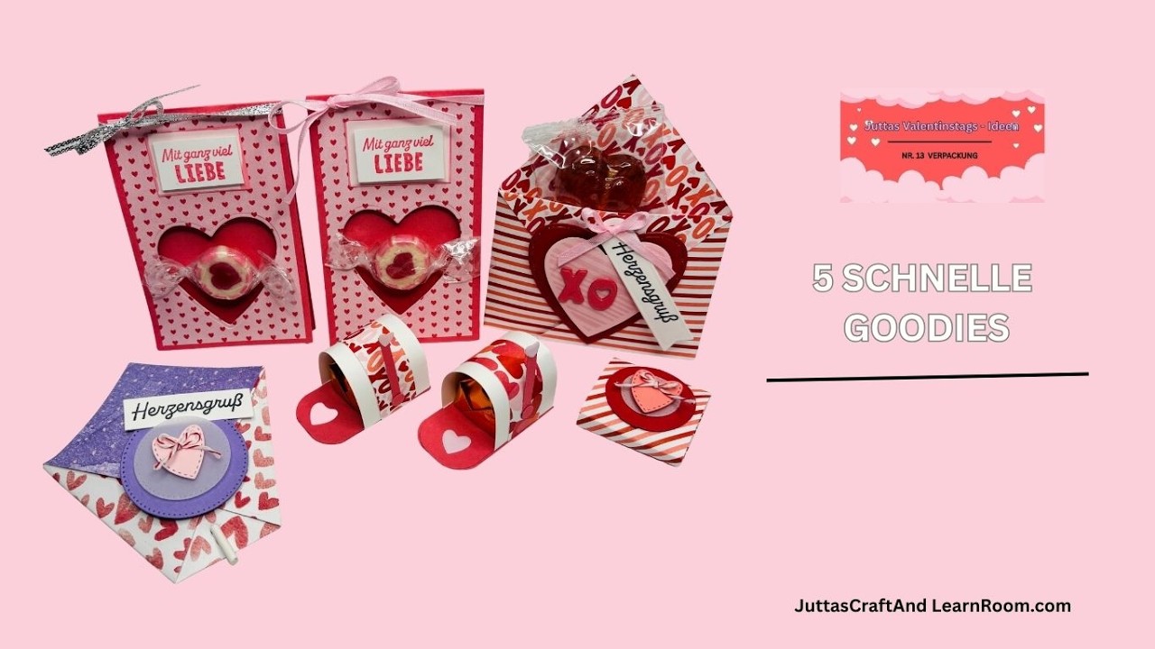 Stampin’ Up! Live mit Jutta: 3 schnelle Valentinstag Goodies | Last-Minute DIY Geschenkideen