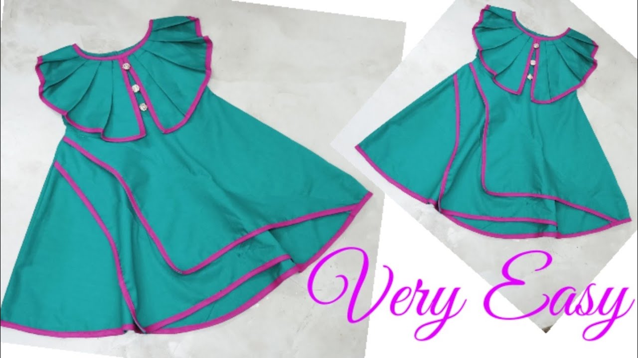 Designer Umbrella Cut Baby Frock Design Cutting and Stitching/ Umbrella Cut Baby Frock Design