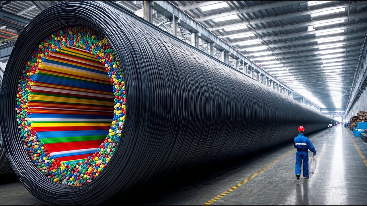 How $350B Cables/Year Are Made. Mega Engineering Documentary on Global Manufacturing and Space Tech