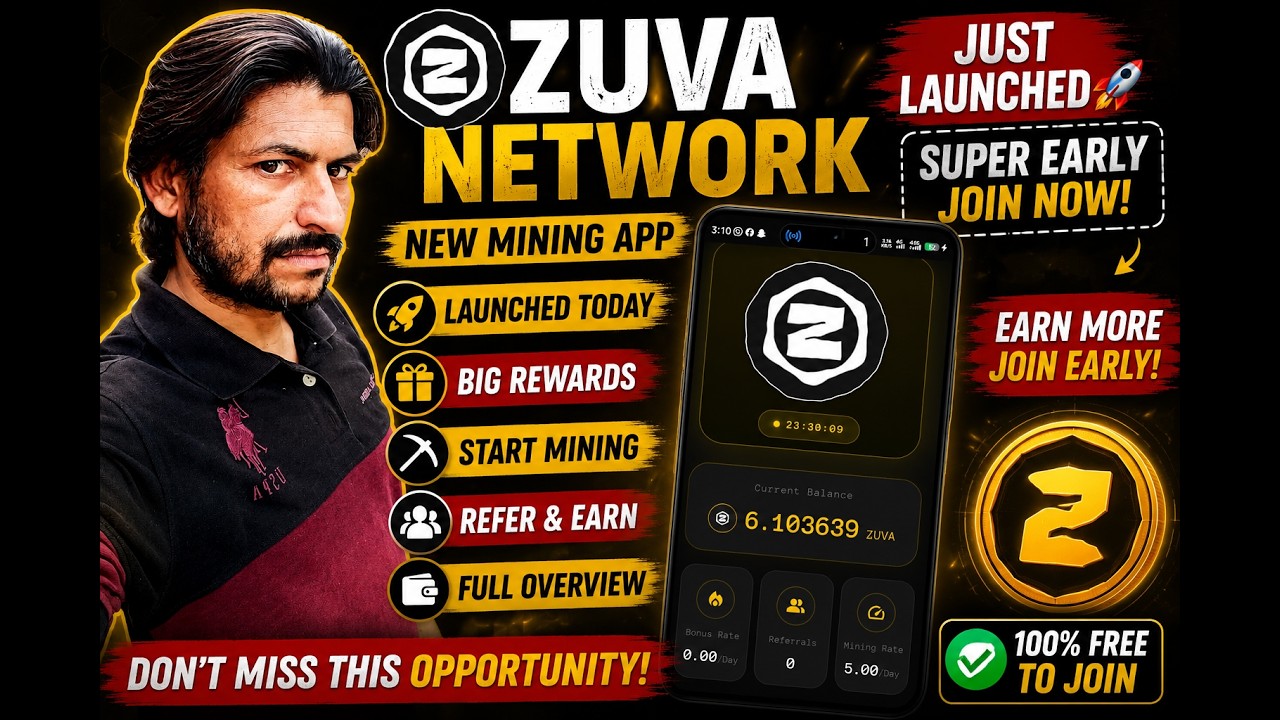 Zuva Network App Launch | How to Join & Earn Early Rewards | Yousif Khan Official