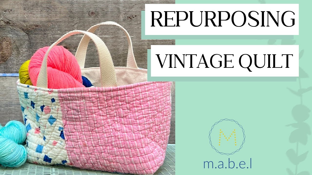 Transforming a Vintage Quilt into Functional Caddies