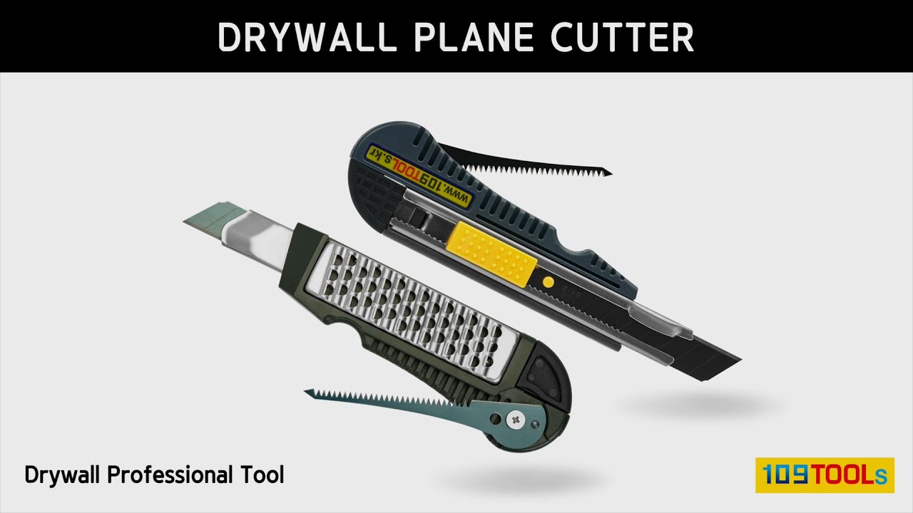 Drywall plane cutter: Tools necessary for drywall construction become one tool.