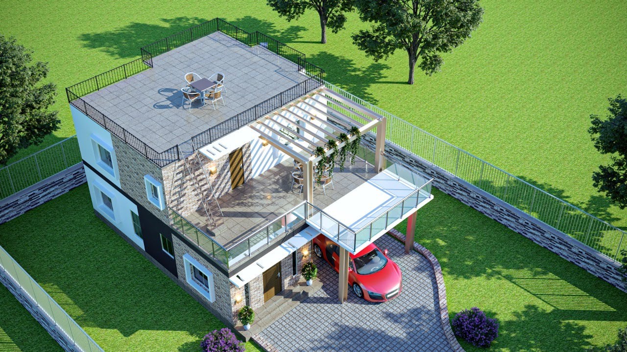 Duplex House by steel structure