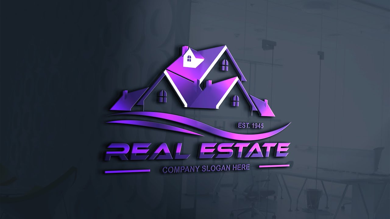 Logo Design Photoshop Tutorial || How to Make Real Estate Logo in Adobe Photoshop