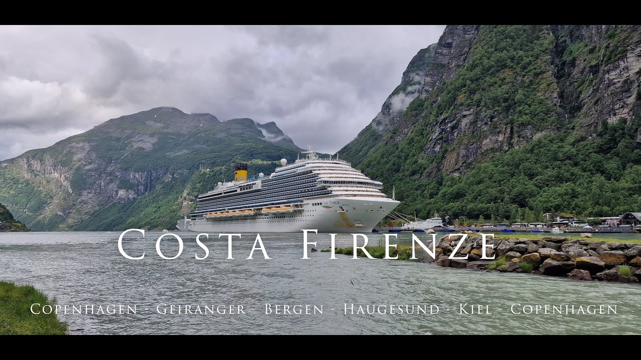 Copenhagen - Hellesylt - Geiranger - Bergen - Haugesund - Kiel kruiis Costa Firenze 4K  I osa