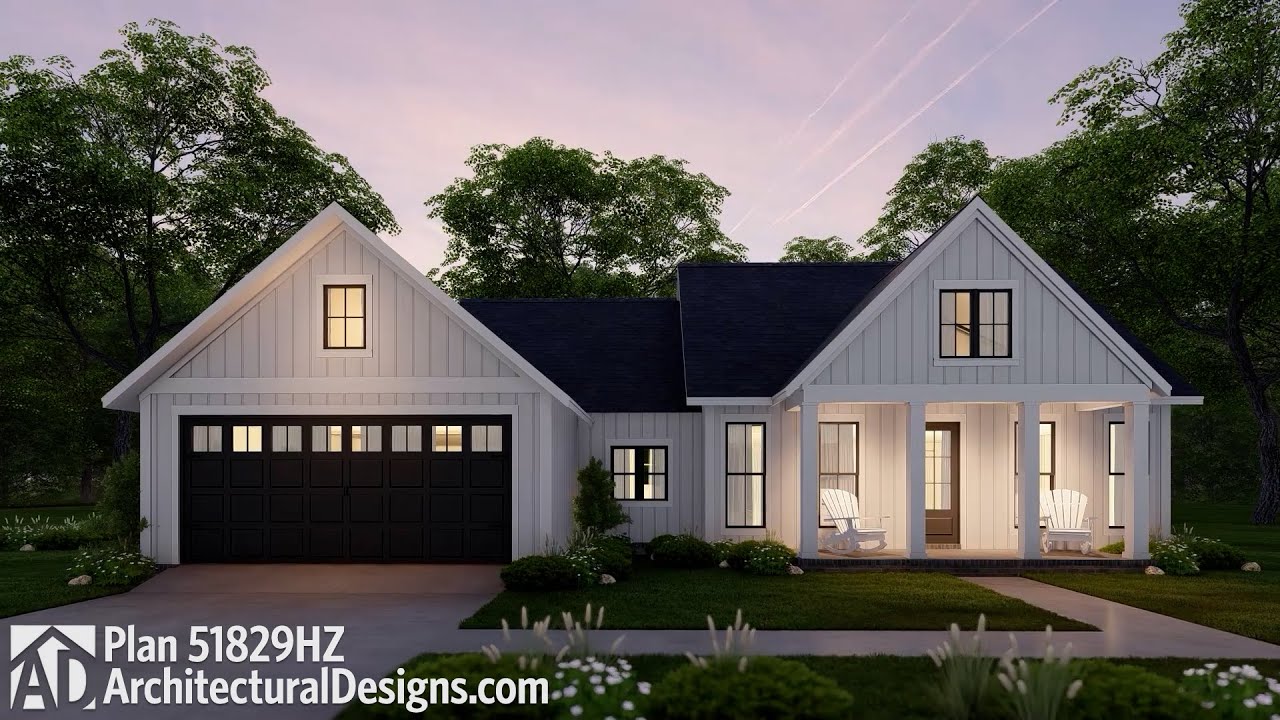 Under 2000 Sq Ft - Country Cottage House Plan 51829HZ Virtual Walkthrough | ADHousePlans