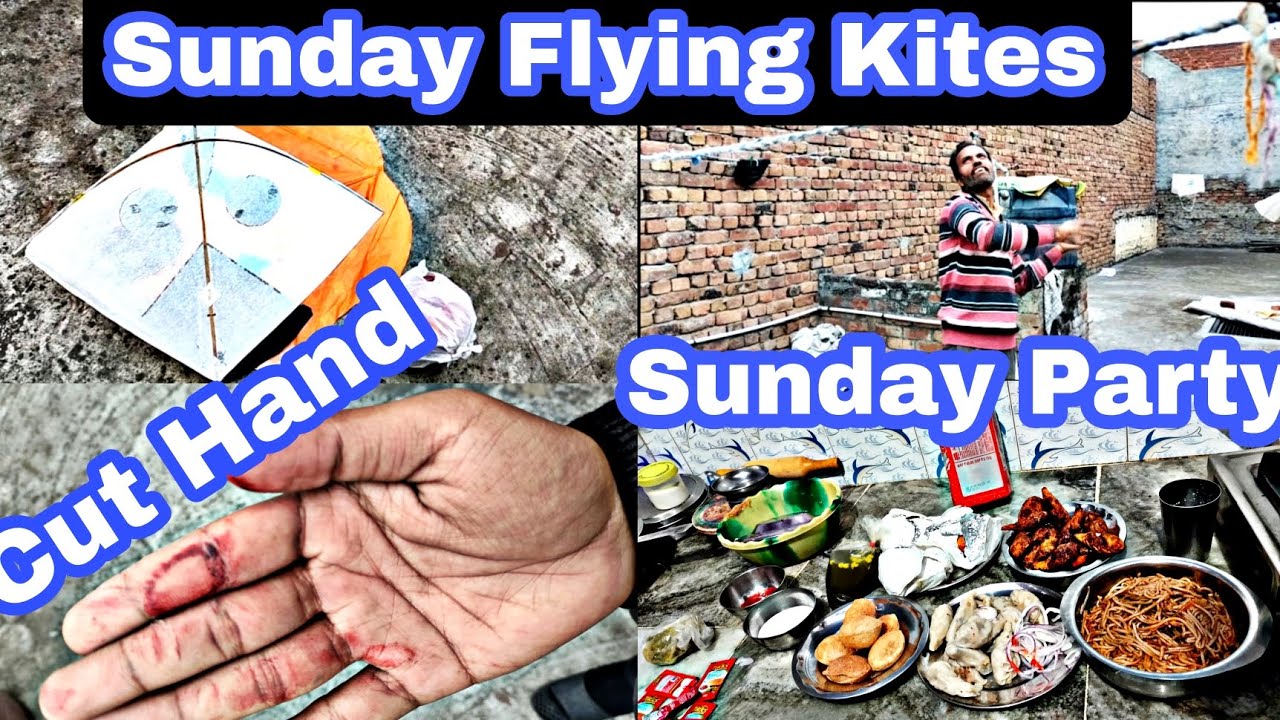 Sunday kite Fight 😎| Hath cut gya 😱| Or Ghr Sunday party chle 😁|