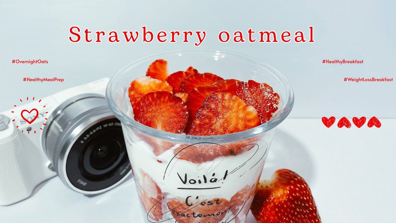 Strawberry Overnight Oats 🍓 An Easy Recipe to Stay Fit