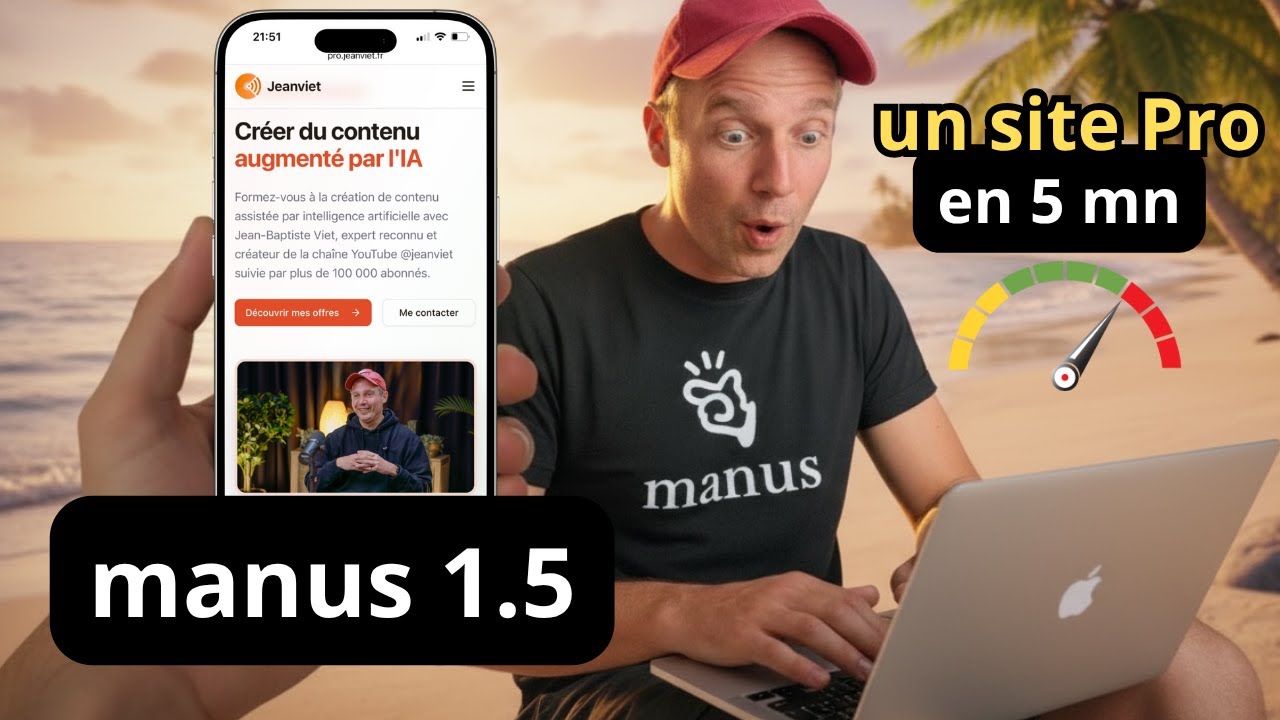 Manus 1.5 : Cette IA crée ton Site Web en 5 mn (100 % gratuit)