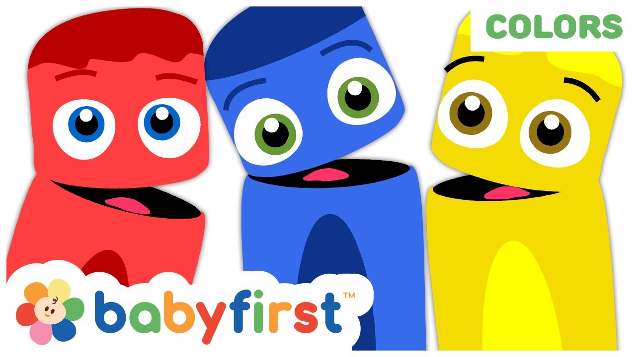 Color Collection Red Blue  & Yellow  | Learn Colors & Songs w Color Crew for toddlers | Baby FirstTV