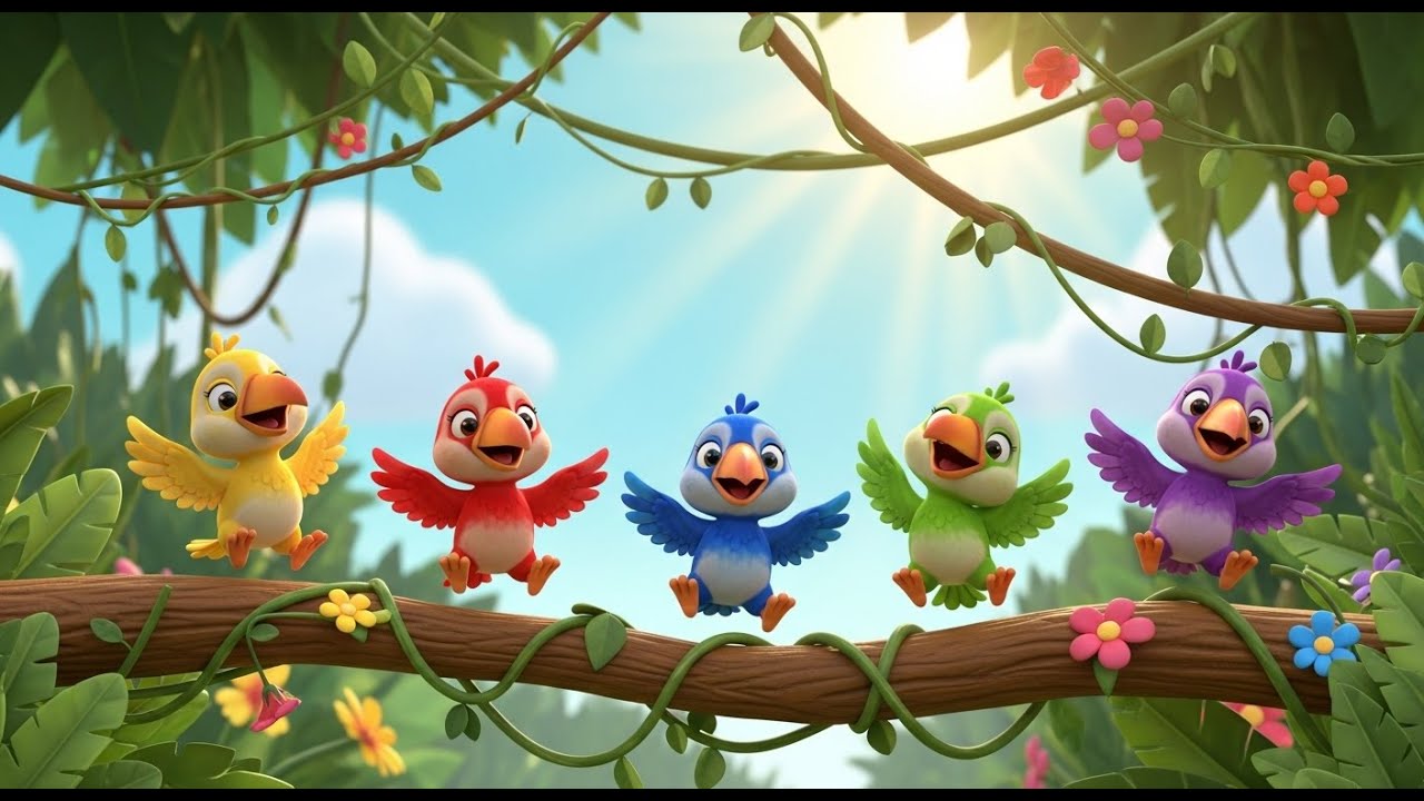 Cinco Calaus Pequenos Hop Hop Hop | National Geographic Kids Style Nursery Rhyme