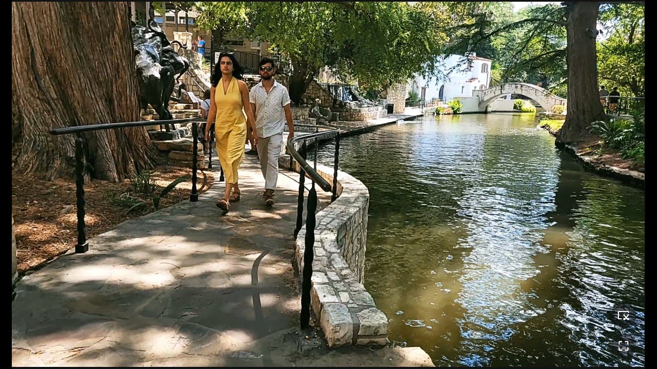 Peaceful Sunday Walk on the San Antonio River Walk | Relaxing POV Tour with Soft Music (No Talking)