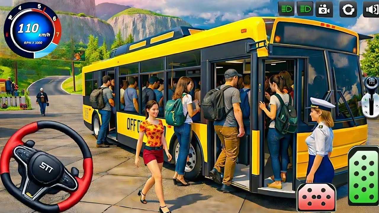  City Coach Bus Driving Simulator 3D _ City Passengers Pick And Drop _ Android Gameplay