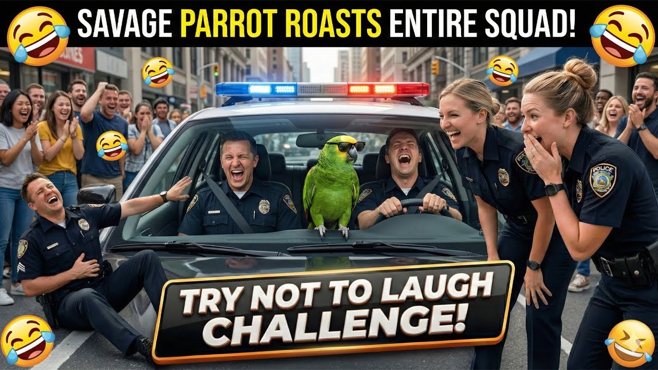 😂Parrot ROASTS Cops Then FLIRTS With His Partner! Funniest Reactions You’ll Ever See!