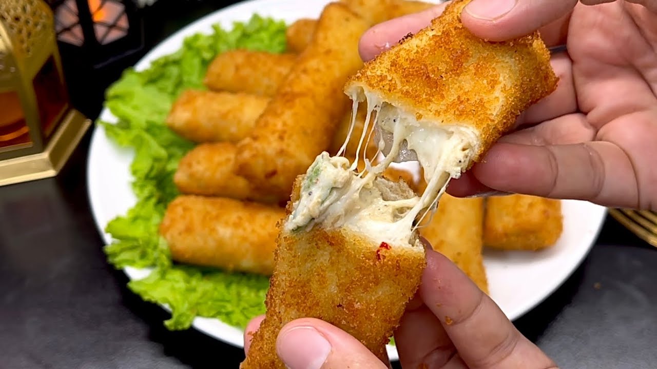 Ramzan Special Afghani Chicken Rolls Recipe | Creamy And Cheesy Chicken Rolls For Iftar | 