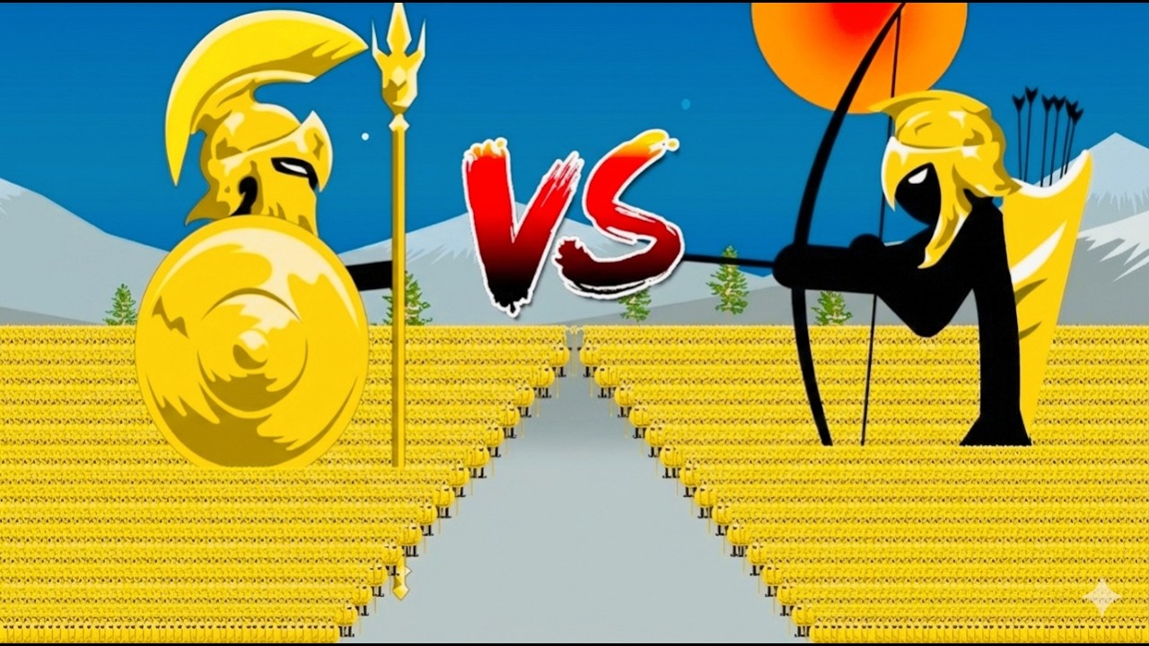 STICK WAR LEGACY | Army Gold Gold Gold VS Army Gold Gold ⚔️🔥EPIC BATTLE