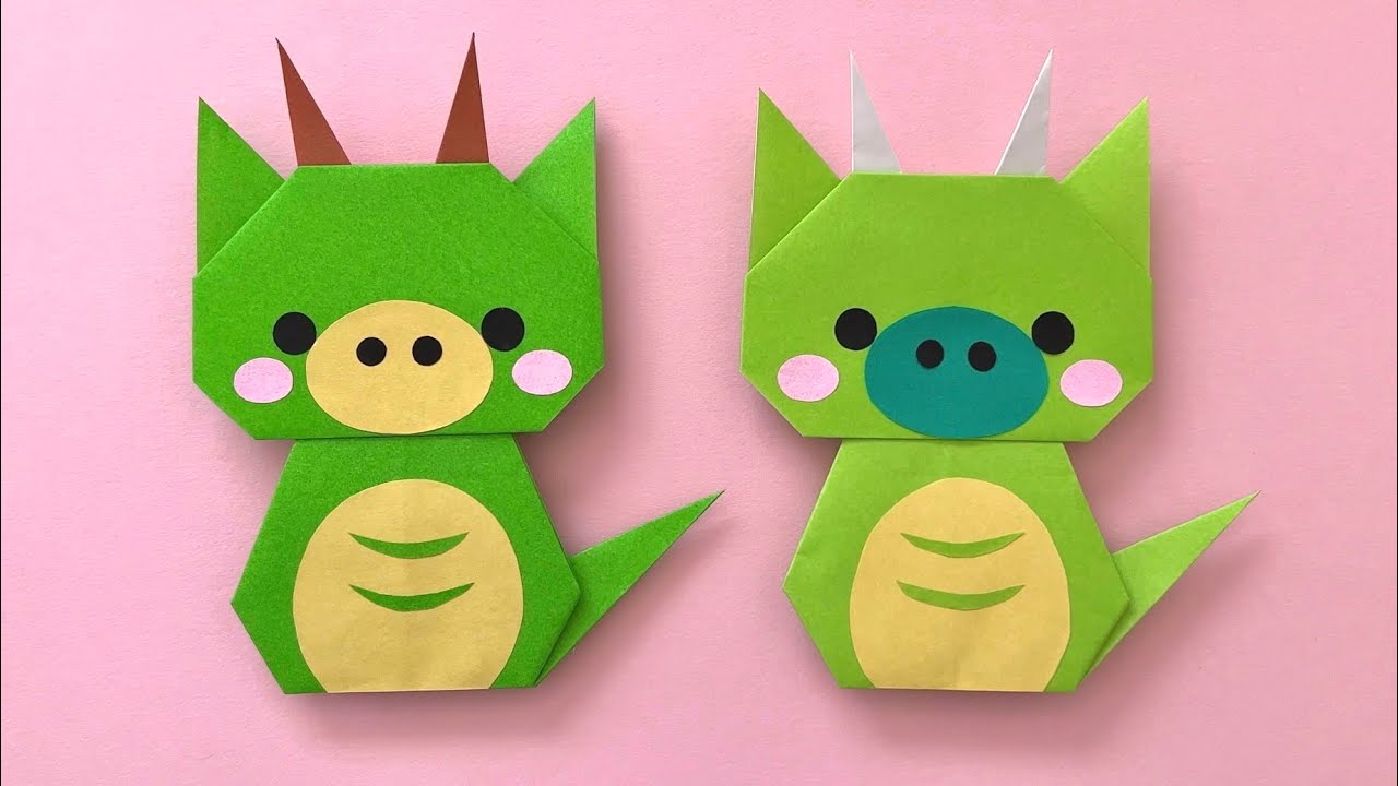 【お正月 折り紙】簡単 辰の折り方 Origami How to make cute dragon 可愛い