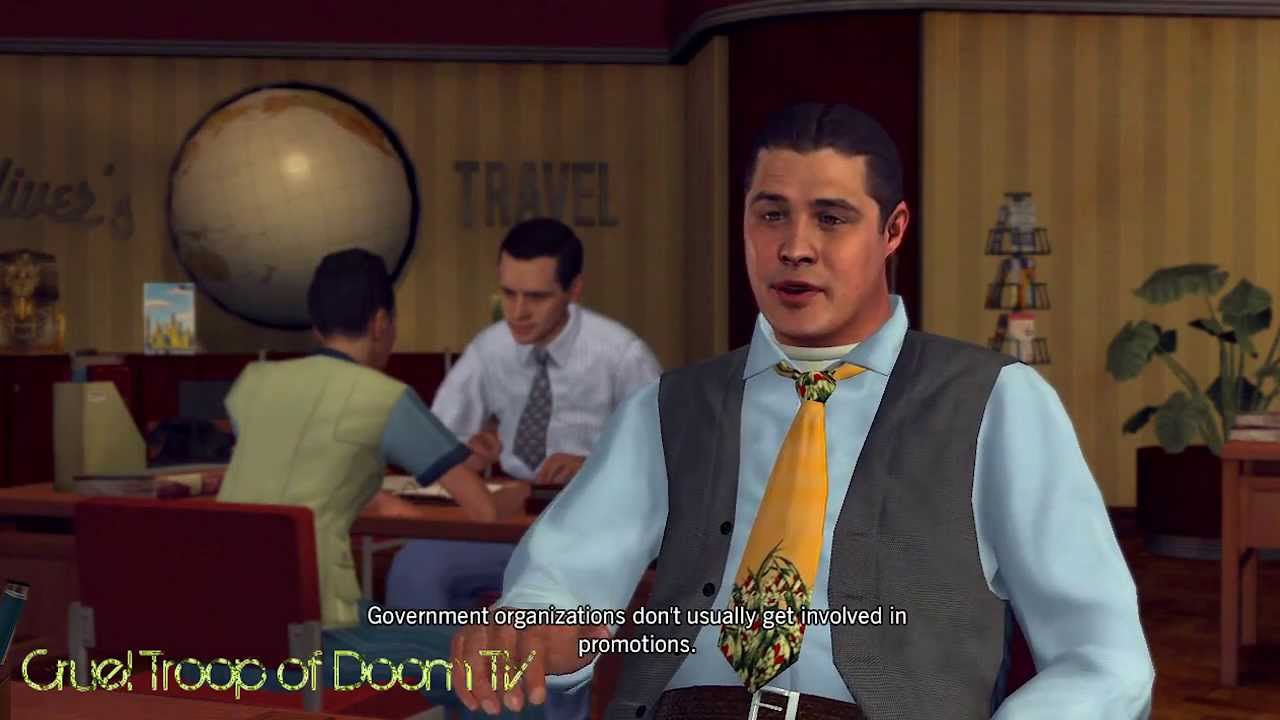 L.A. Noire: Perfect Interrogation - John Cunningham at Travel Agency [The Gas Man Case]