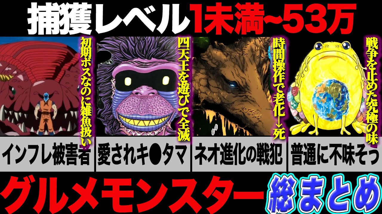 【総集編】トリコに出てきたグルメモンスター総まとめ！捕獲レベル最高は！？八王や七獣、系統別の猛獣までをイッキに紹介！！
