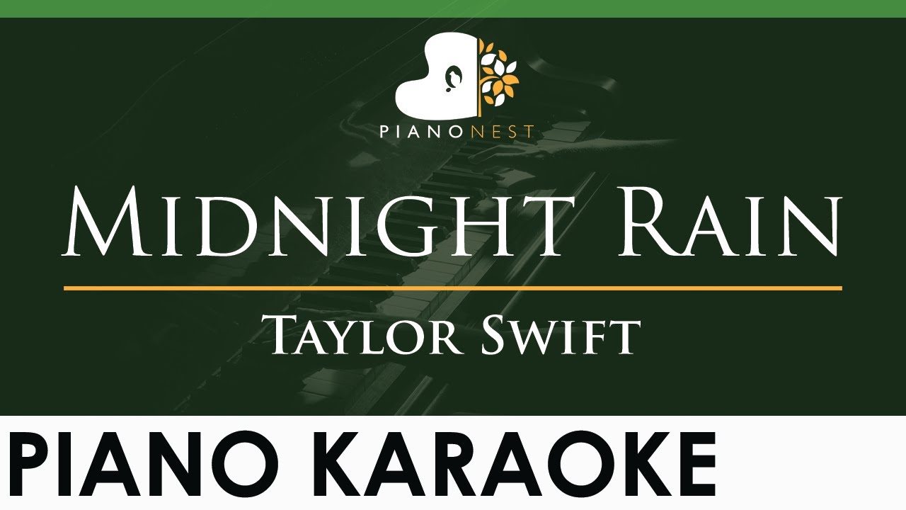 Taylor Swift - Midnight Rain - LOWER Key (Piano Karaoke Instrumental)
