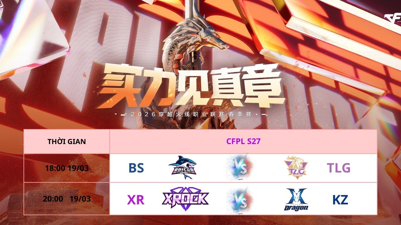 CFPL S27: BAISHA GAMING vs TLG      XROCK vs KINGZERO