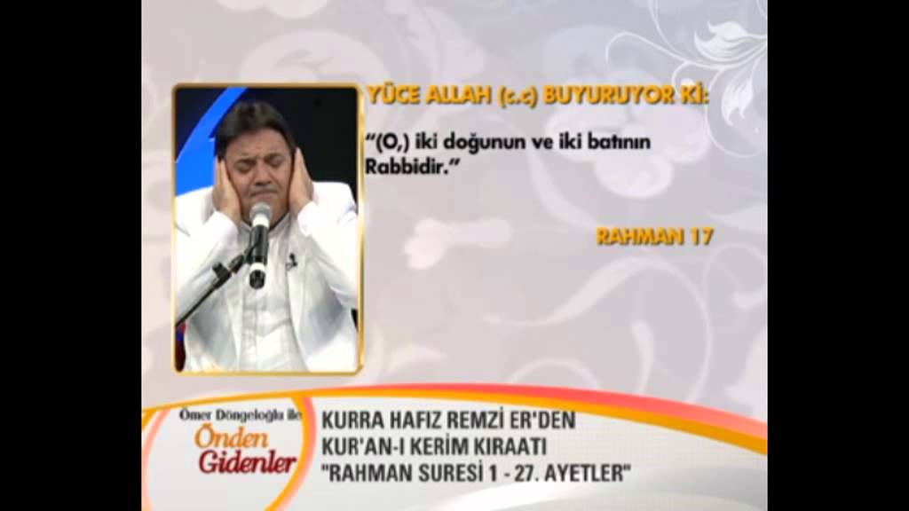 Remzi ER - Kur'an-ı Kerim Tilaveti - Rahman Suresi (1-27)