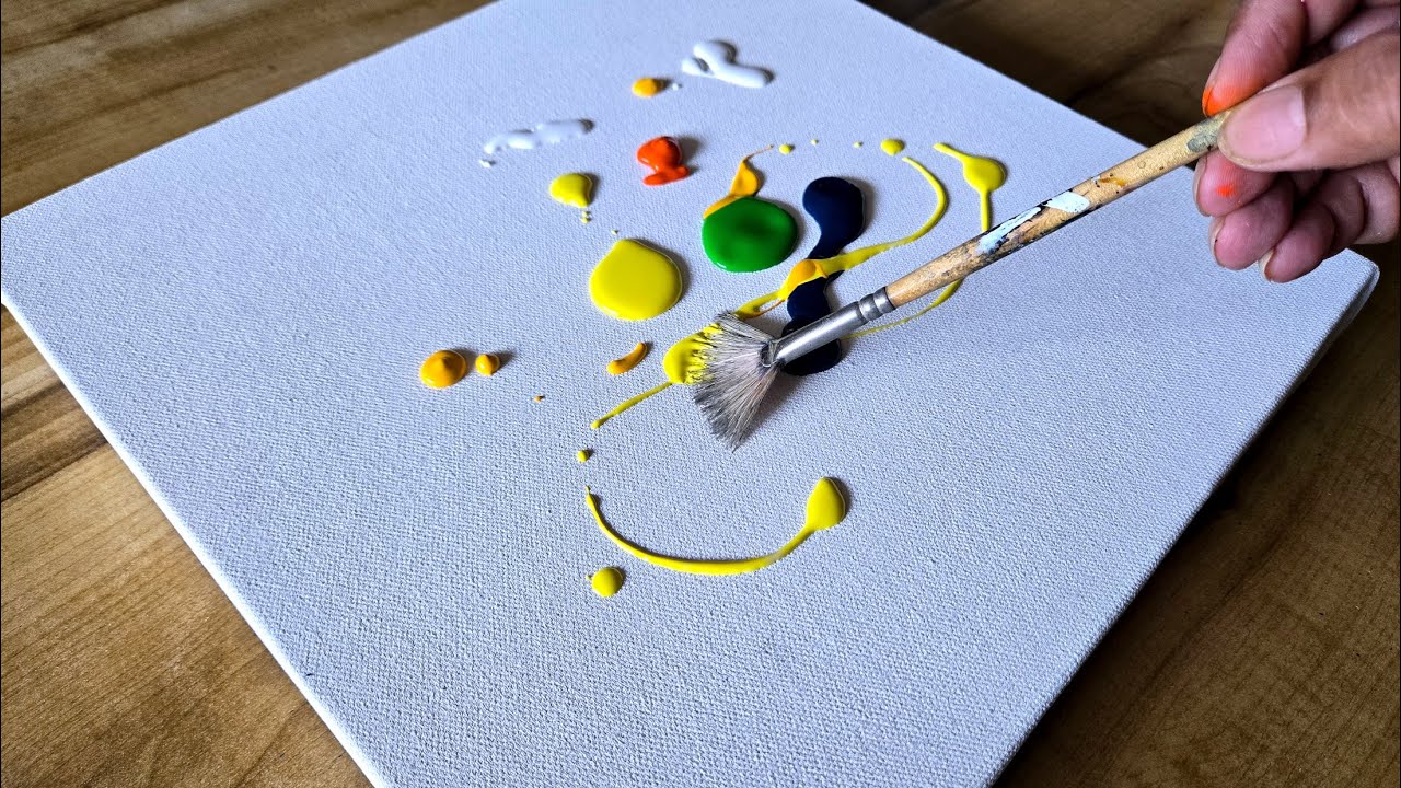 Easy Acrylic Painting Technique / Abstract Landscape Painting / Step By Step