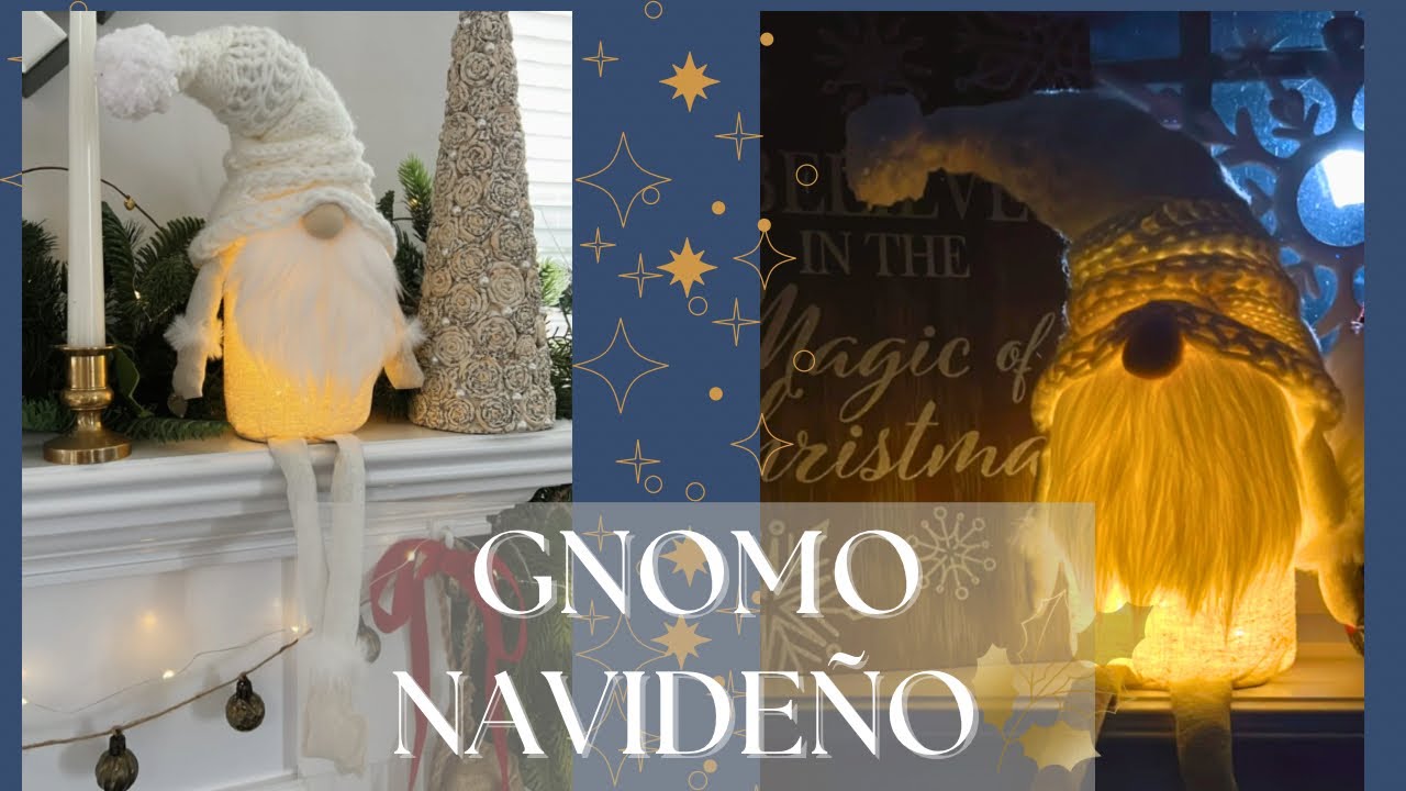 🎄🎁 REGALOS NAVIDEÑOS- LÁMPARA GNOMO HECHA CON RECICLAJE 🎁🎄