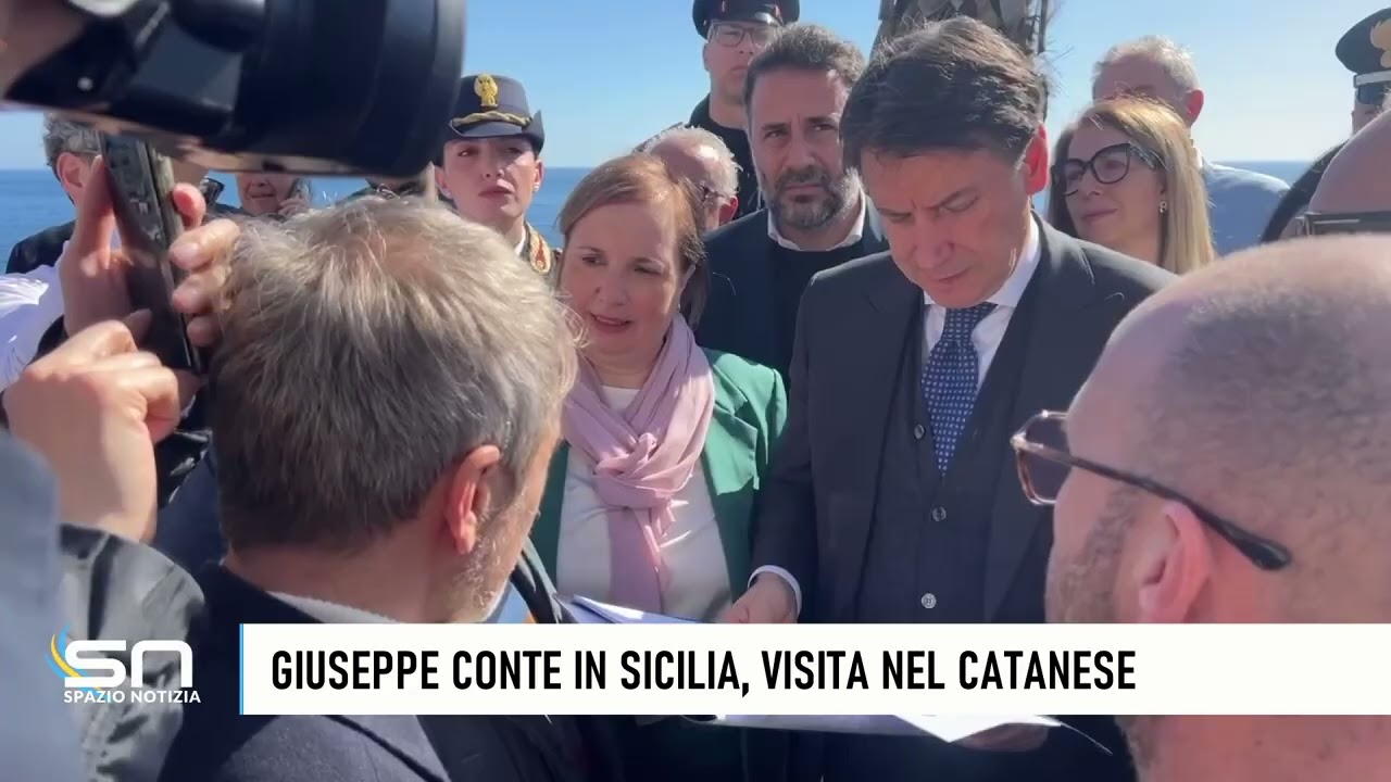 Giuseppe Conte in Sicilia, l'arrivo a Stazzo del leader del M5S
