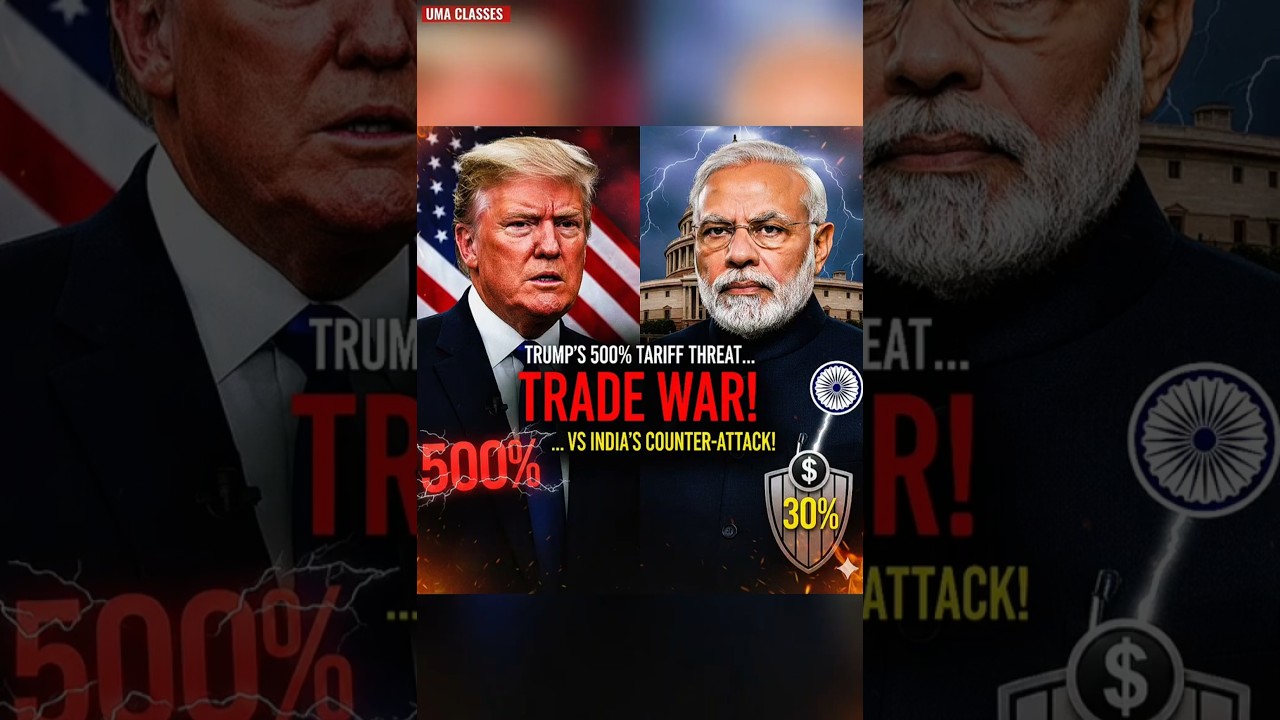 Trump's 500% Tariff Warning vs India's 30% Counter-Attack! 🇮🇳🇺🇸 #TradeWar #facts