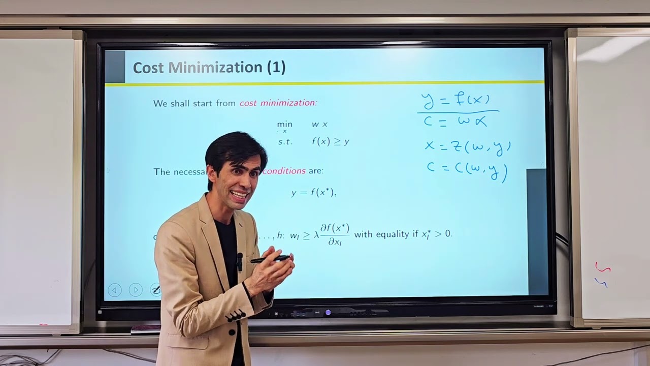 (M2P12) Producer Theory: Two Steps to Profit Maximization, and Cost Minimization