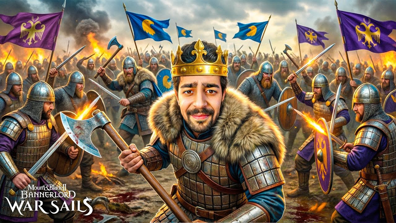 کل امپایرها با ما وارد جنگ شدن ! ( خیلی سخت شد ) 🔥👑 | Bannerlord - War Sails