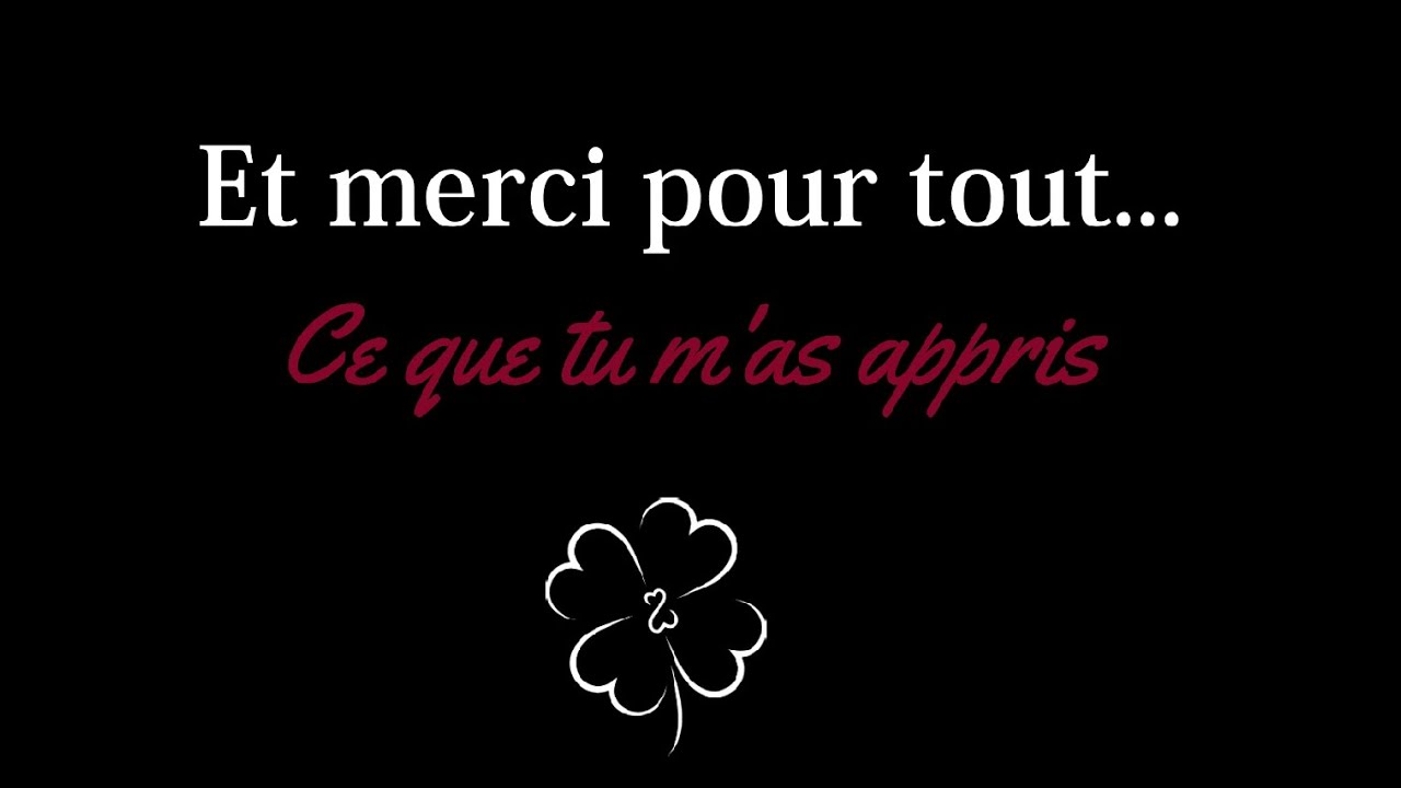 Ce que tu m'as appris