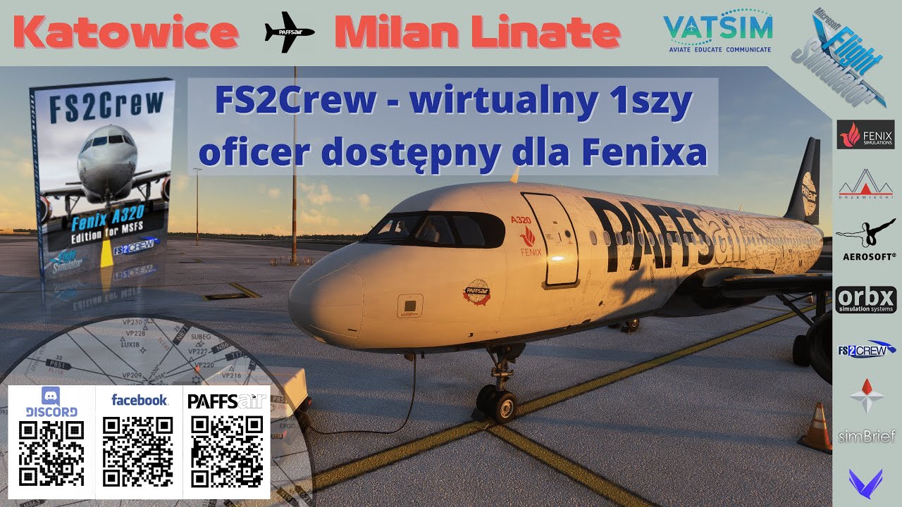 [MSFS 2020] LIVE | ✈️ VATSIM | Katowice - Mediolan Linate | FS2Crew FENIX Airbus A320