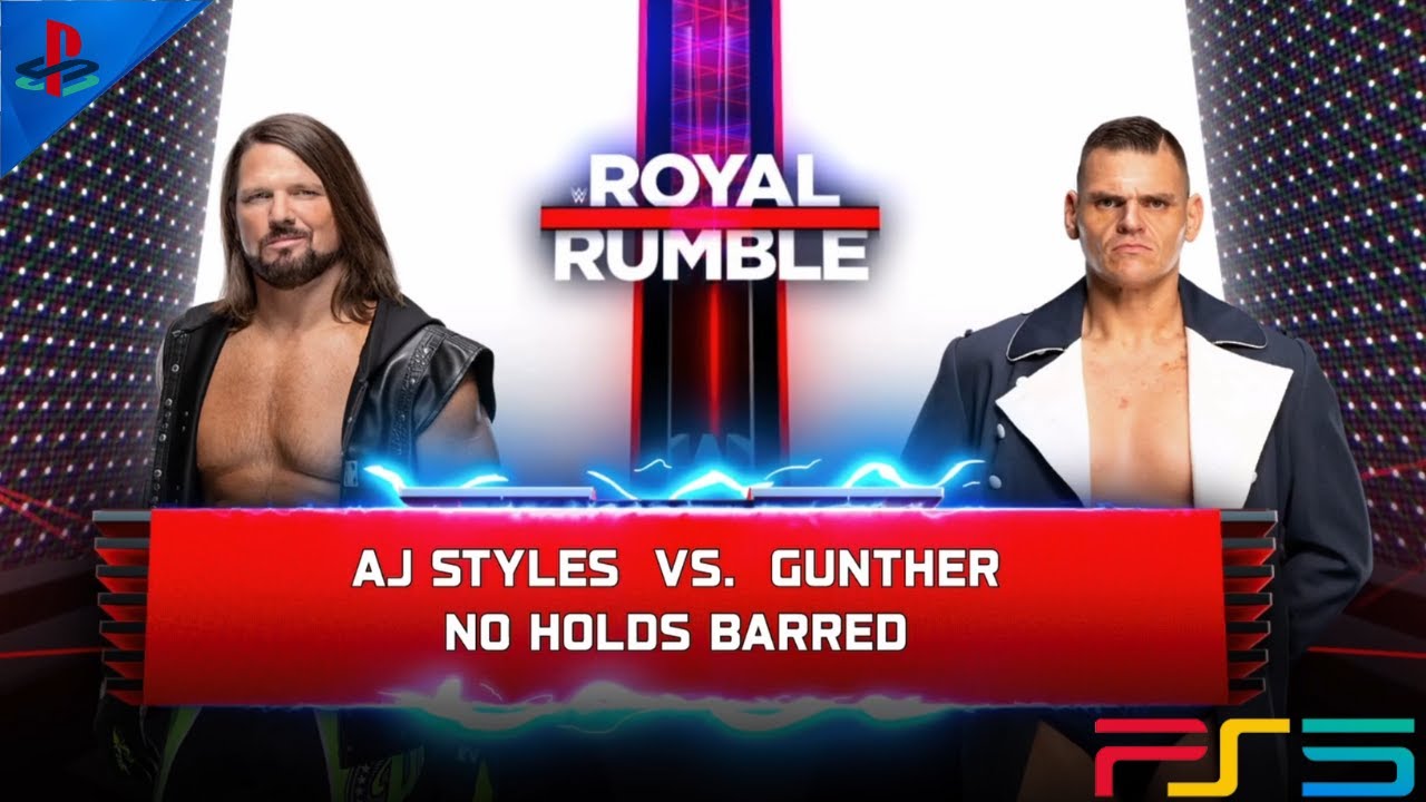 WWE Royal Rumble 2026 ll AJ Styles vs. Gunther (If Styles loses, he retires) 🔥🔥🔥 #wwe2k26