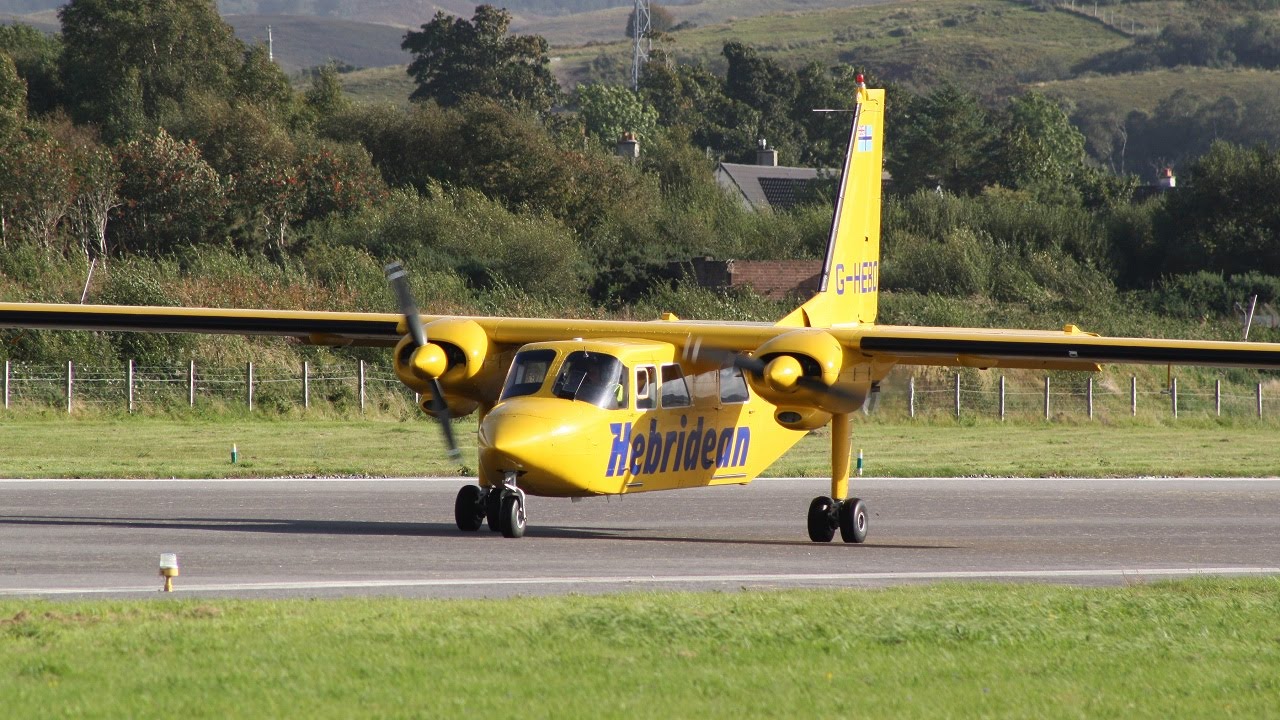 Hebridean Air Britten Norman BN2 Islander G-HEBO at Oban Airport