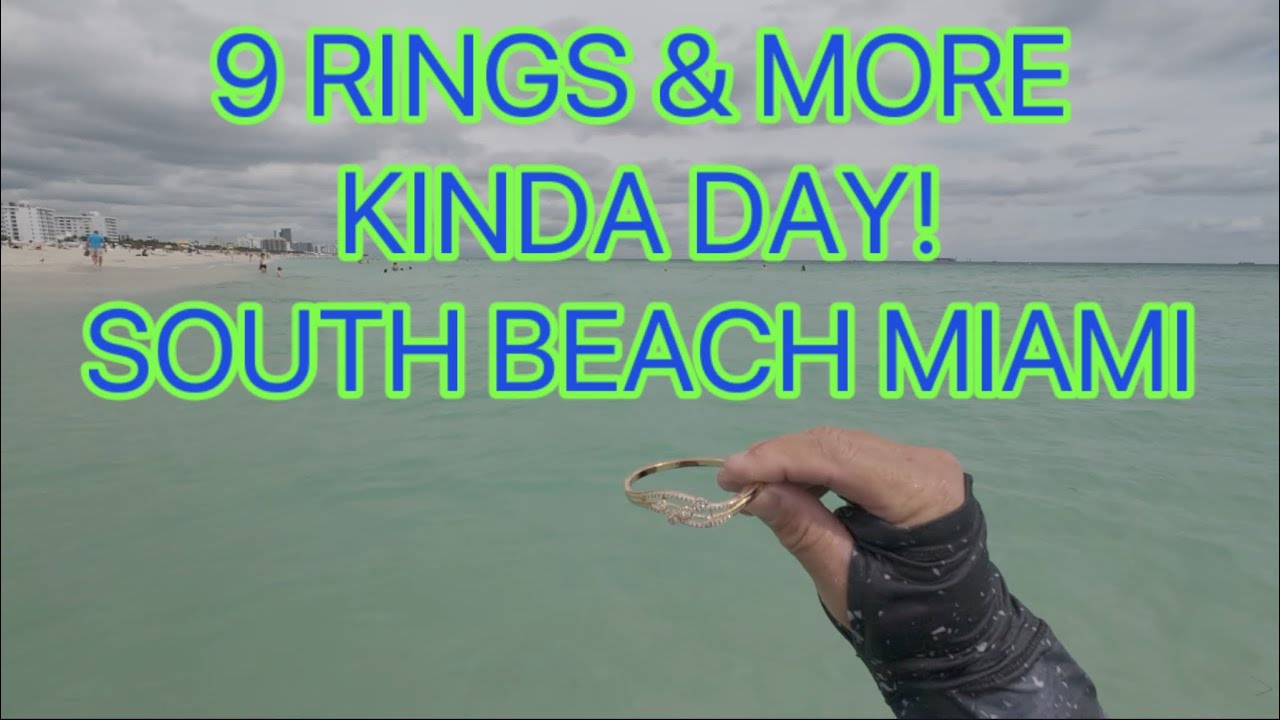 METAL DETECTING TREASURE HUNT MIAMI BEACH 9 RINGS !