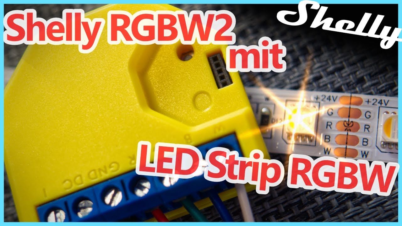 SHELLY RGBW2 an RGB LED Strip anschließen und einrichten