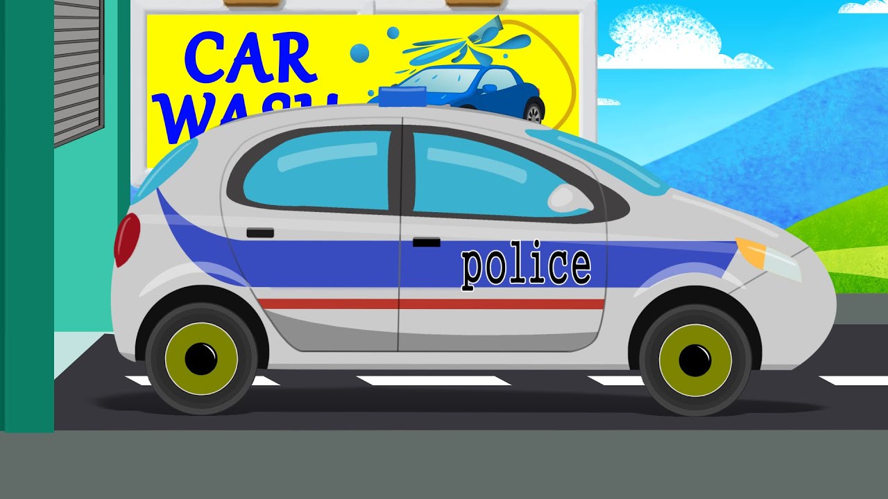 France Police Car | Car Wash | Game Video for Kids