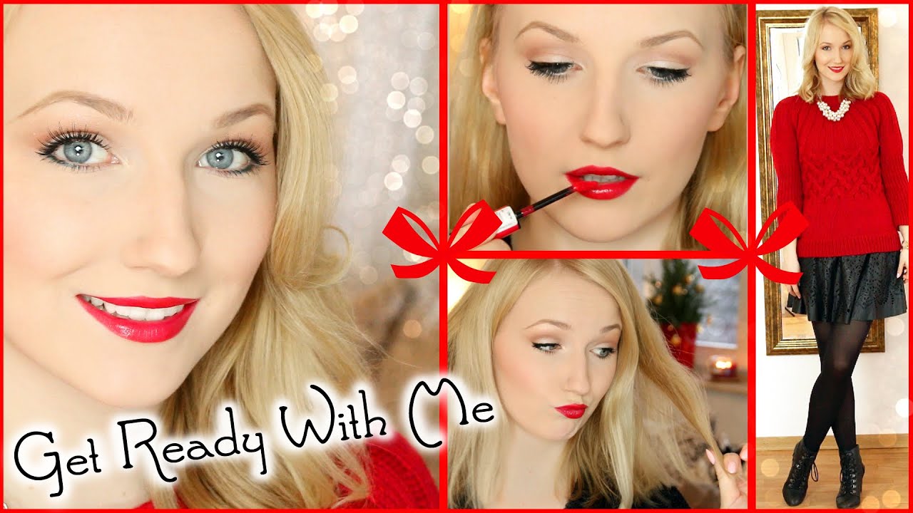 Get Ready With Me for CHRISTMAS 2014 - Makeup, Hair & Outfit