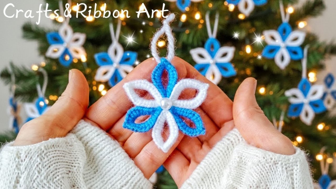 🌟🎄Amazing Idea for Christmas Tree and Home Decor - You will Love It - DIY Easy Yarn Snowflakes