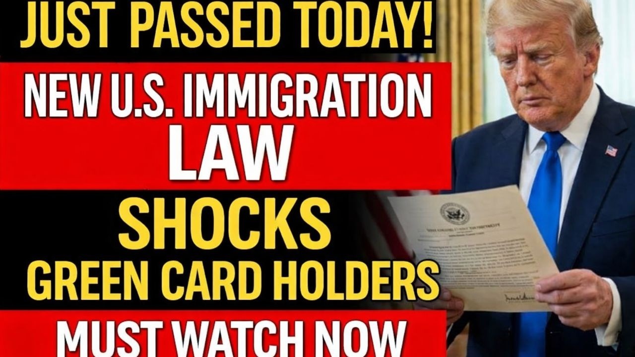 JUST PASSED TODAY! New U.S. Immigration Law SHOCKS Green Card Holders — Must Watch Now