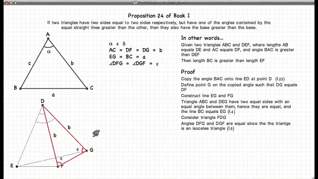 Euclid's Elements Book 1 - Proposition 24