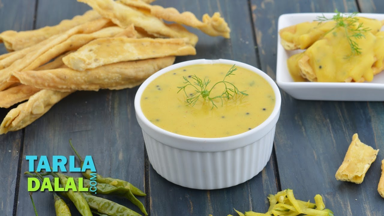 Fafda Chutney, Besan Chutney by Tarla Dalal