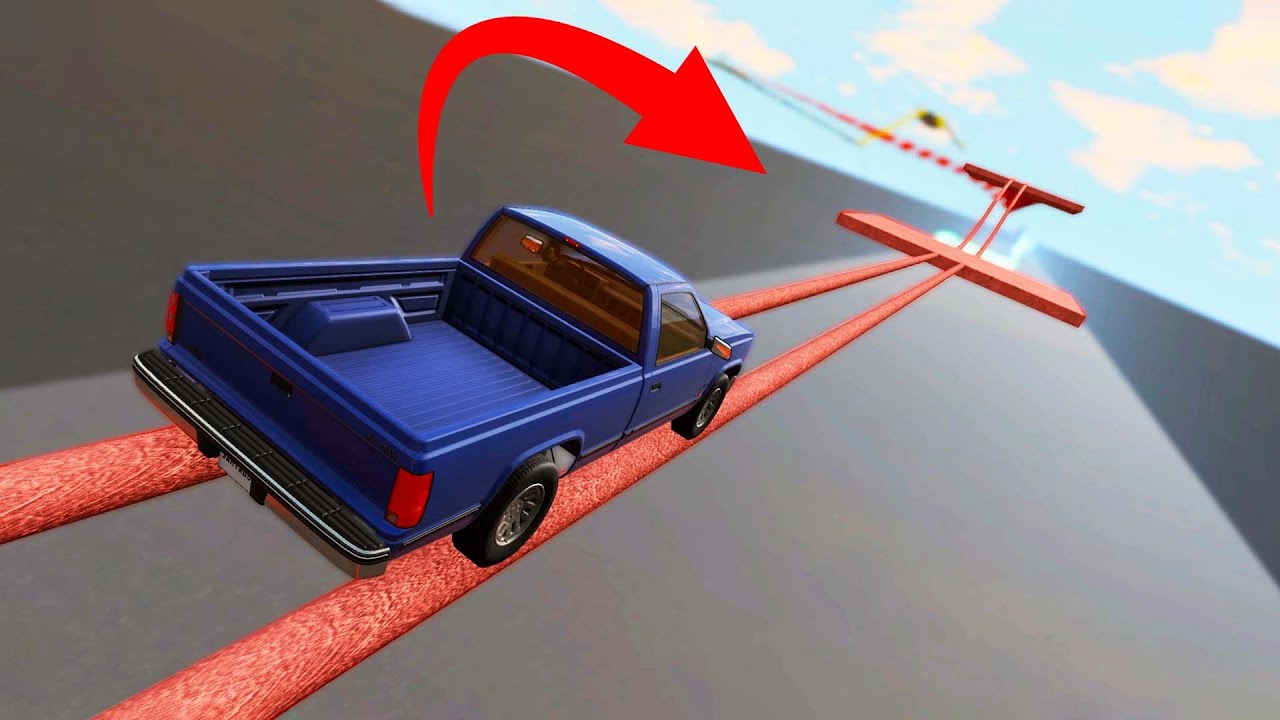 DRIVING ACROSS THE SKETCHIEST BRIDGE EVER! (BeamNG Drive)
