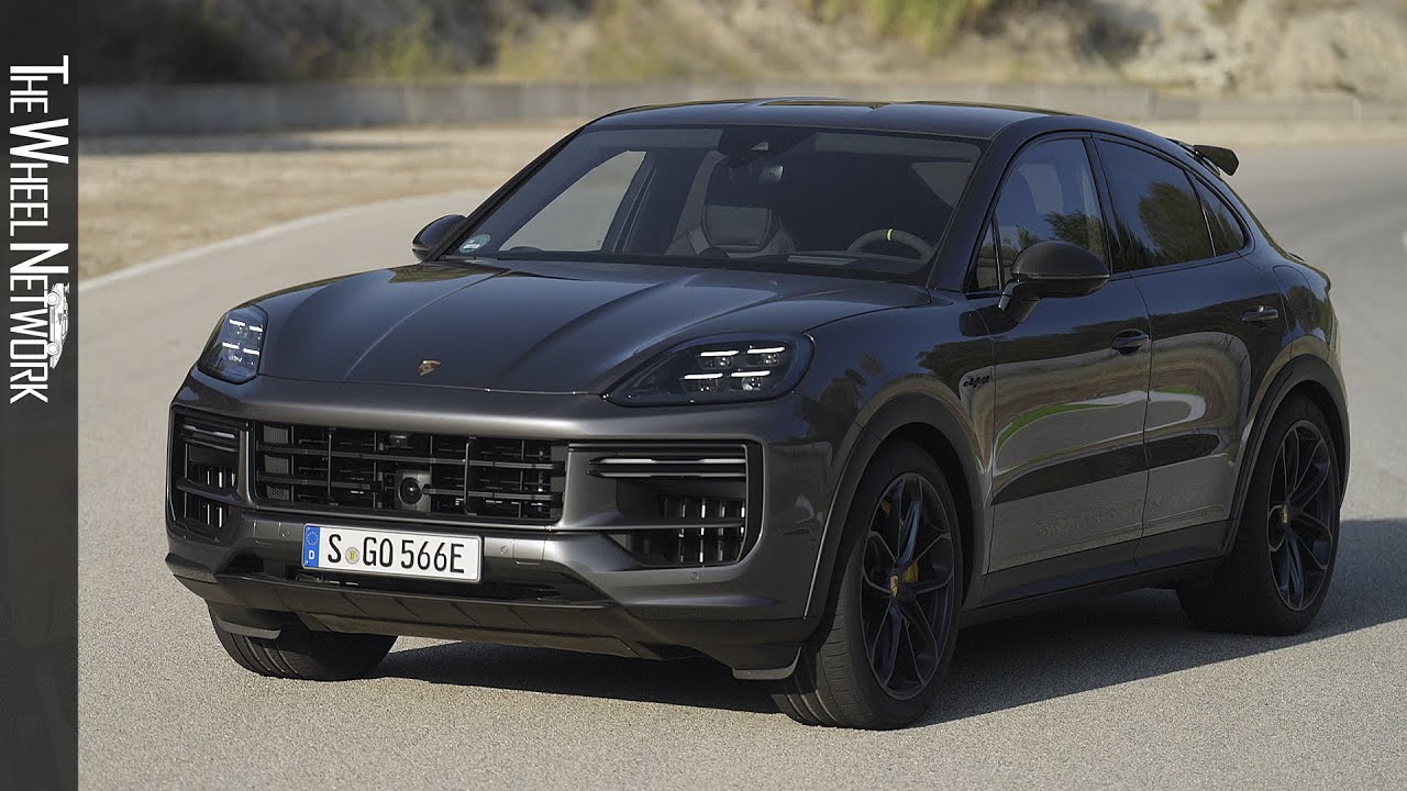 2024 Porsche Cayenne Turbo E-Hybrid Coupé (GT Package) | Quarzite Grey | Driving, Interior, Exterior